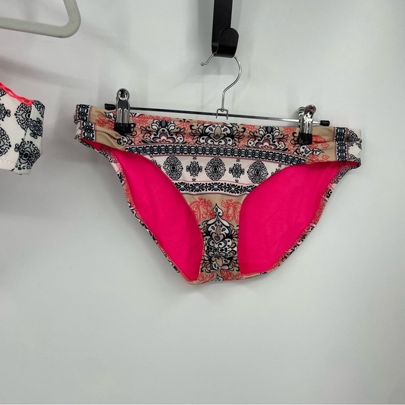 BECCA Rebecca Virtue belly dancer Swimsuit bikini Pink, black & white Sz S - Picture 2 of 8